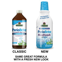 Minty fresh splash of PerioBrite Mouthwash