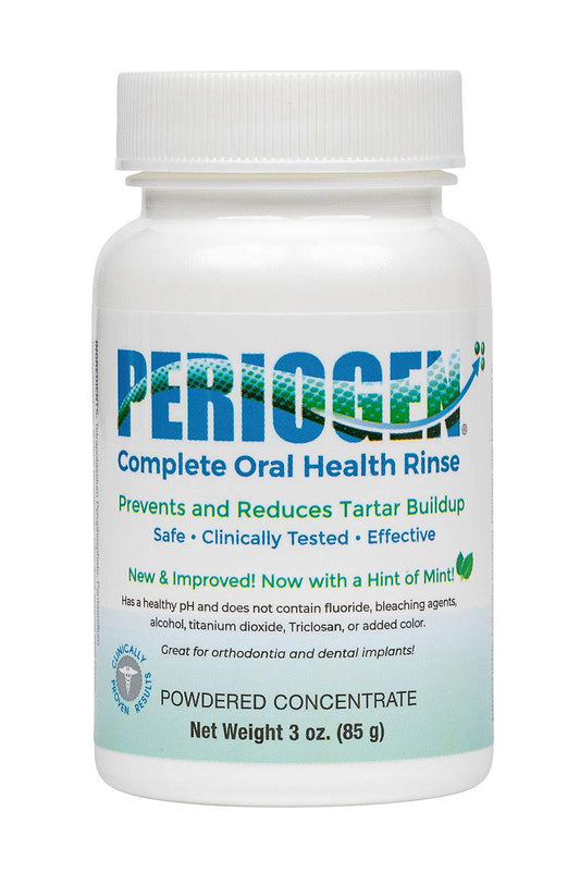 Periogen powder concentrate bottle (3 oz).