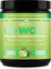 Perk Do Work BCAAs Mojito Lime Creme bottle front