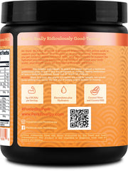 Peach buttercream flavored BCAAs powder in a scoop
