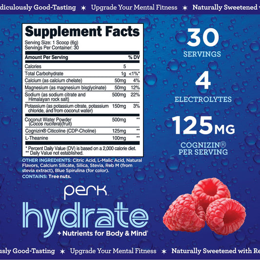 Perk Hydrate Blue Raspberry packaging