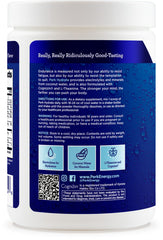 Supplement facts and ingredients label for Perk Hydrate