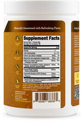 Nutrition label showing 30 servings on Perk Hydrate canister