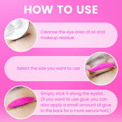 PERMANIA easy clean lash lift pads rose reusable with saline rinse