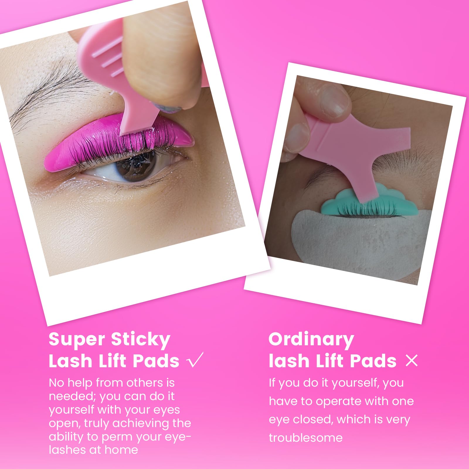 PERMANIA glueless lash lift rods rose enable at home DIY lash perm