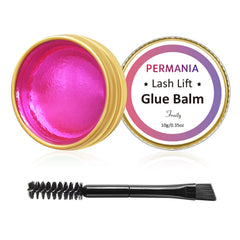 PERMANIA Lash Glue Balm pink provides secure lash lift hold and brow shaping
