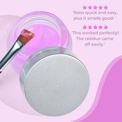PERMANIA Lash Lift Glue Balm Lavender on lash shows secure hold with minimal clumping.