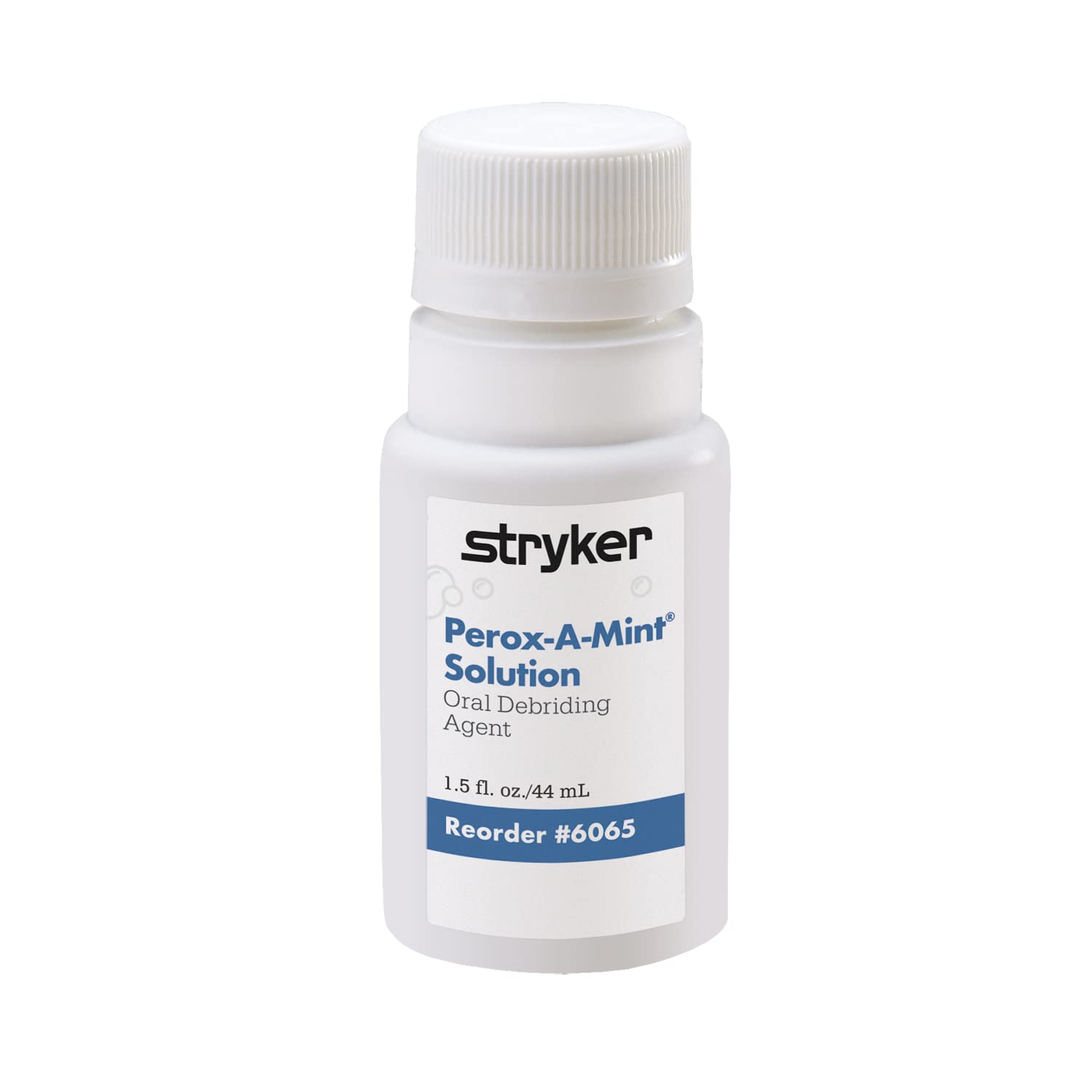 Stryker Sage Perox-A-Mint Oral Rinse bottle, 1.5 fl oz, mint flavor