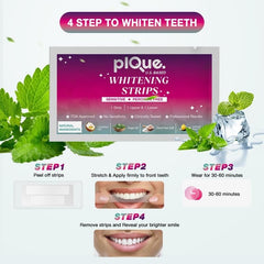 Enamel-safe whitening strips protecting enamel