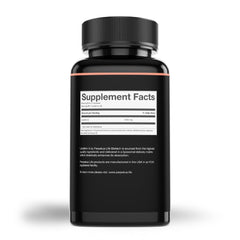 Product packaging with supplement facts and vegan capsules