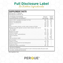 Perque brand logo with Bone Guard Forte packaging