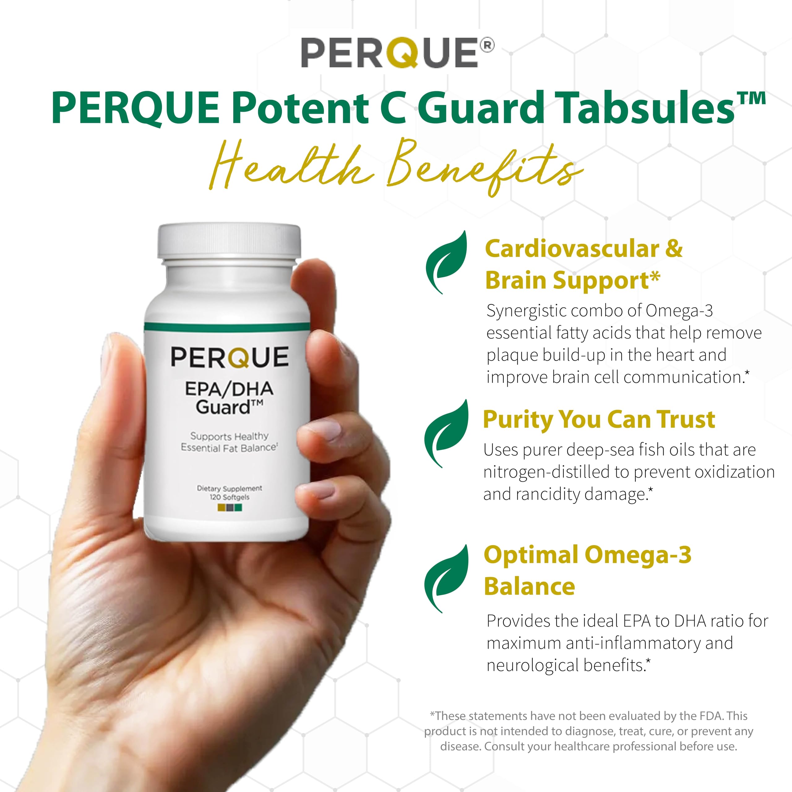 Serving size information for Perque EPA/DHA Guard 120 gels