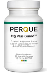 PERQUE Mg Plus Guard bottle front view highlighting high-absorption magnesium glycinate for daily wellness.