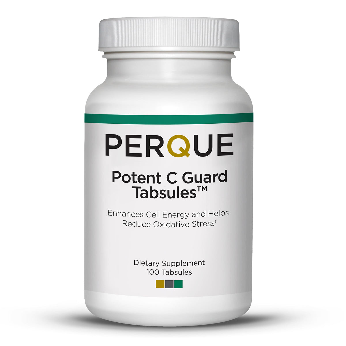 Front view of Perque Potent C Guard 1000 mg bottle (100 count)