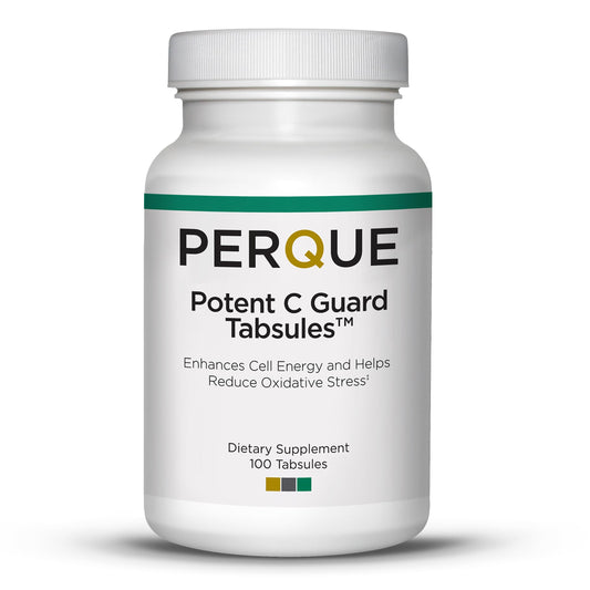 Front view of Perque Potent C Guard 1000 mg bottle (100 count)