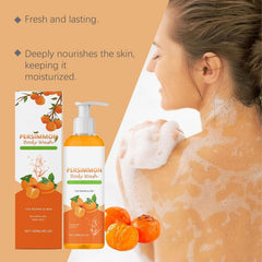 Persimmon Body Wash travel size ready for on-the-go freshness and odor defense.