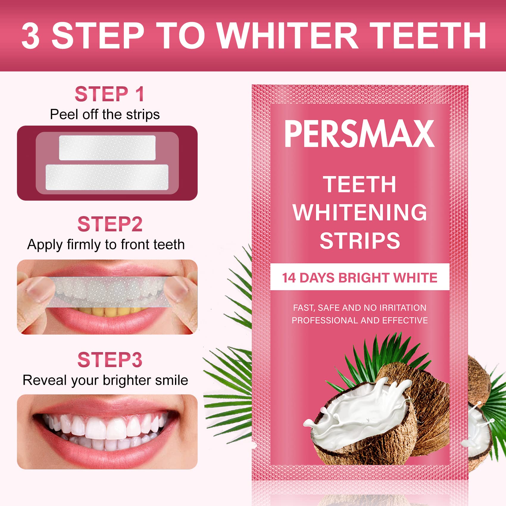 Sensitivity-friendly whitening formula with coconut oil and chamomile