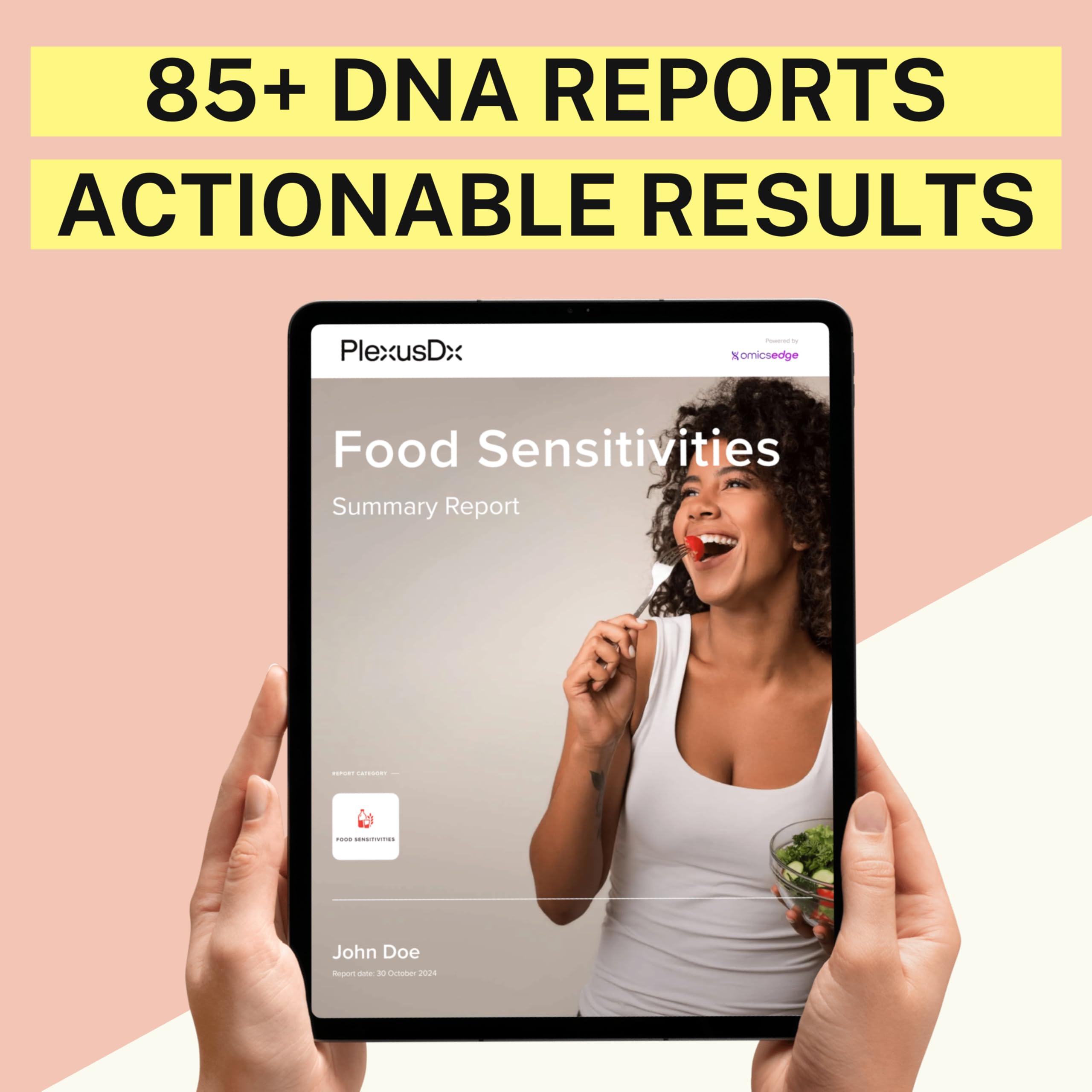 Illustration of personalized diet and supplement recommendations based on DNA