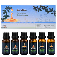 Pet-Friendly Essential Oil Set on display with six 20ml bottles