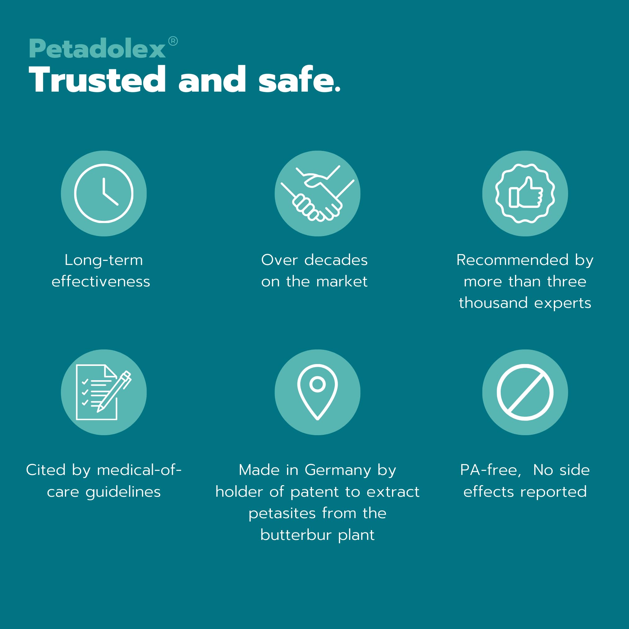 Petadolex capsules meet German quality standards for consistent production