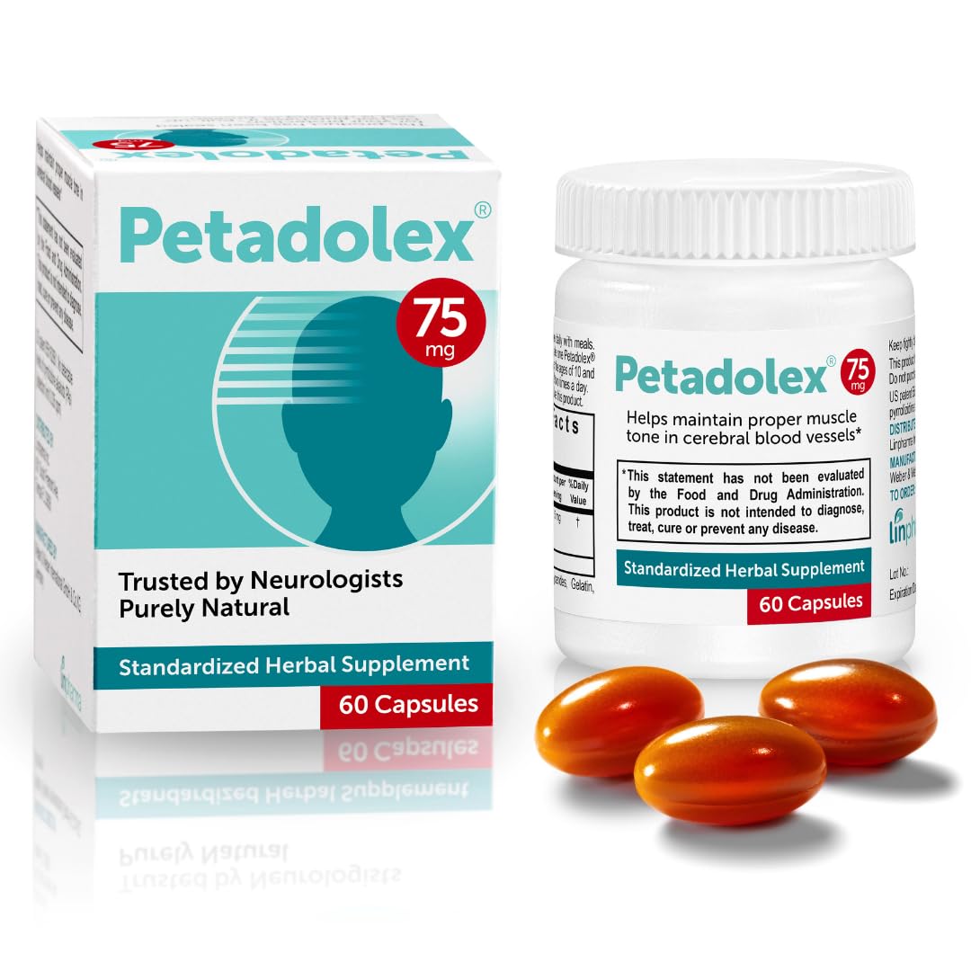 Petadolex migraine relief capsule with 75 mg PA-free butterbur extract