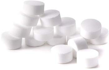 Close-up of potassium gluconate tablets 595 mg
