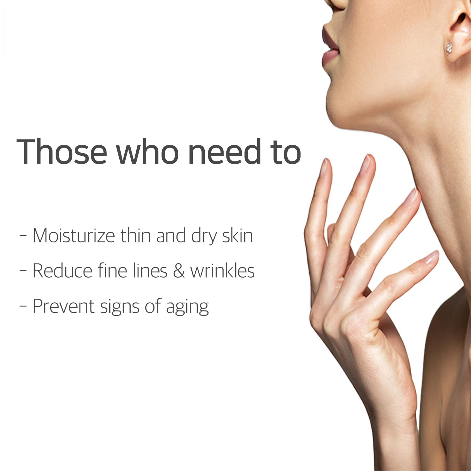 Cream being applied to the neck area