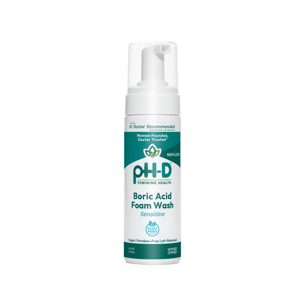 pH-D Boric Acid Foam Wash bottle for gentle daily cleansing