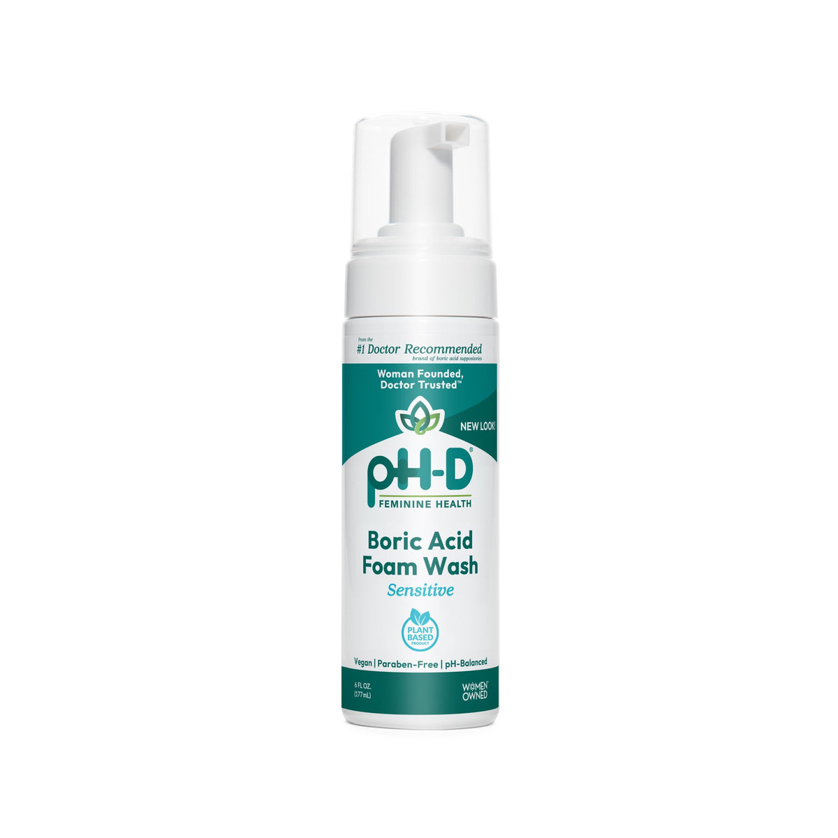pH-D Boric Acid Foam Wash bottle for gentle daily cleansing