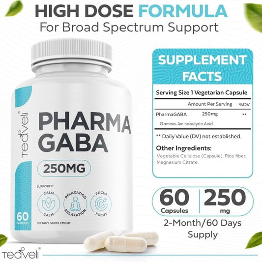 Pharma GABA 250 mg dosage and serving