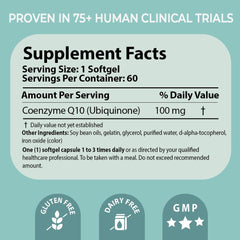 Pharma Nord Bio-Quinone Gold non-GMO ingredients on the product label.