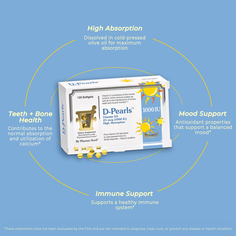 Vitamin D3 supports immune function, bones, teeth and muscles