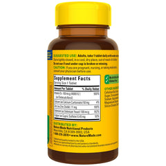 Label indicating pharmacist-recommended vitamin brand