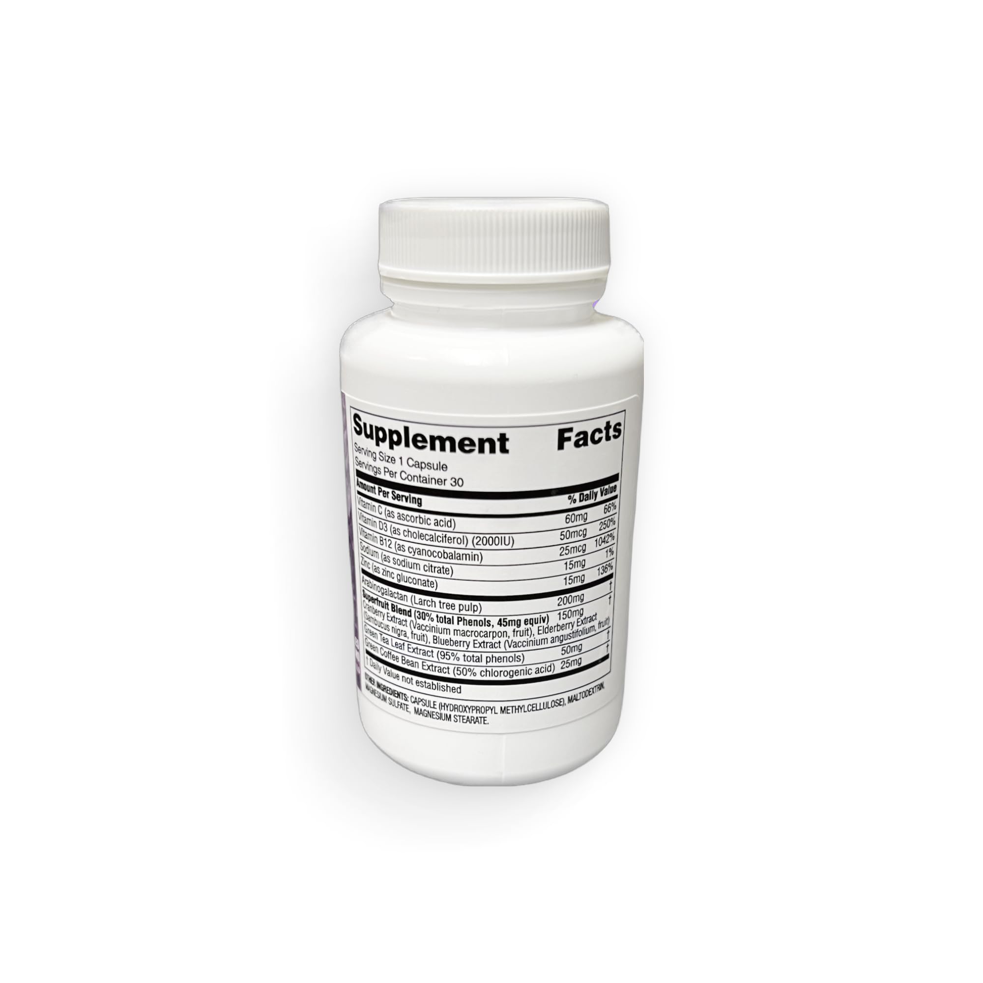 ImmunEx Defense 30ct Cranberry 325:1 extract bottle label