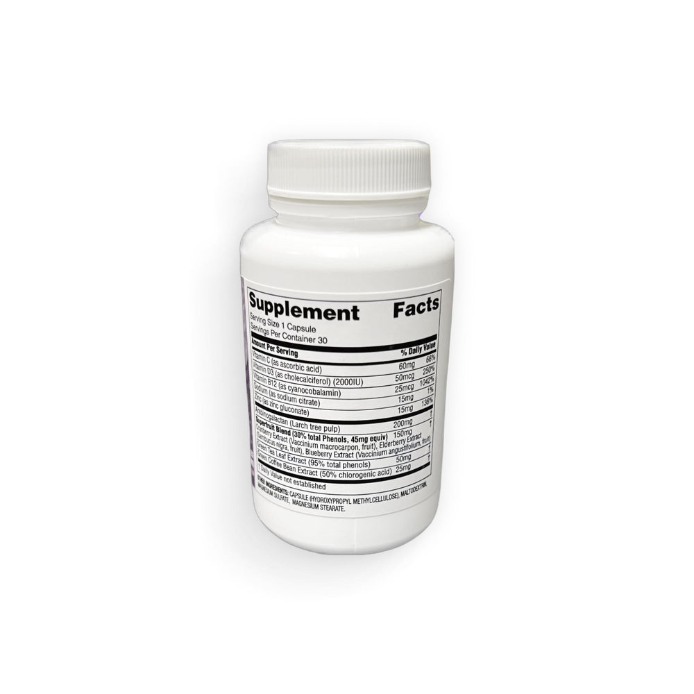 ImmunEx Defense 30ct Cranberry 325:1 extract bottle label