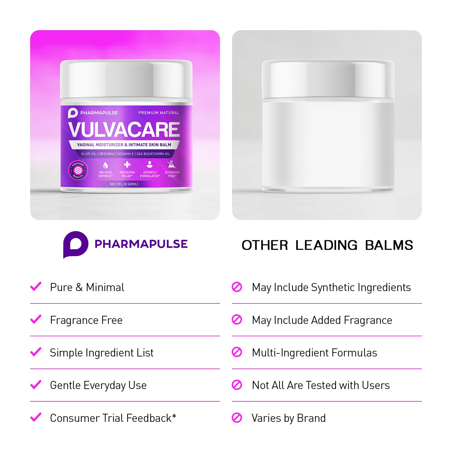 Pharmapulse vaginal moisturizer apply swatch demonstrates non-sticky formula.