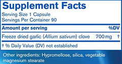 Garlic cloves and supplement ingredients graphic