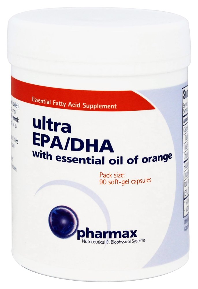 Pharmax Ultra EPA/DHA bottle with 90 softgel capsules