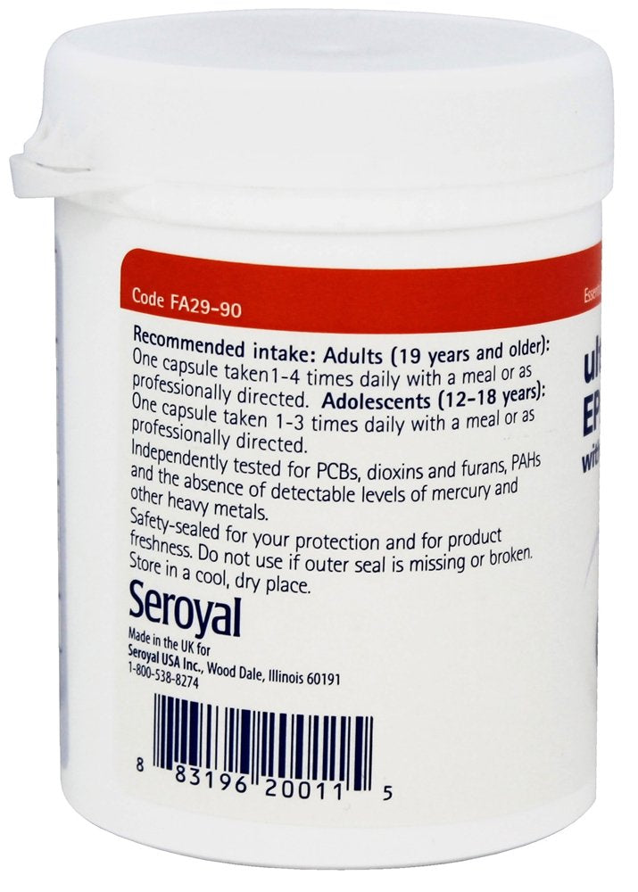Ingredients and nutrition facts for Pharmax Ultra EPA/DHA