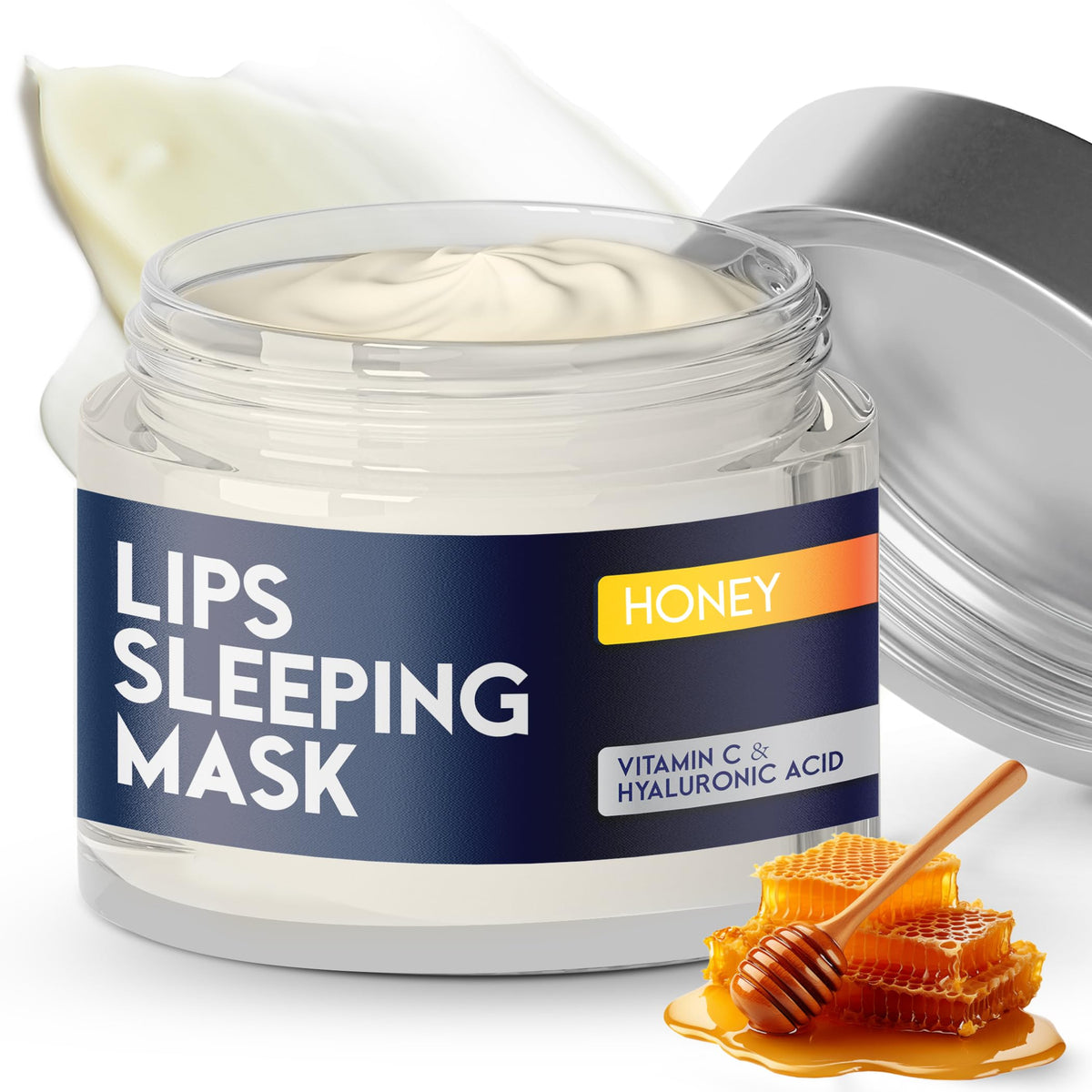 Pharmlitalia Lip Mask Overnight Peach jar delivers deep hydration.