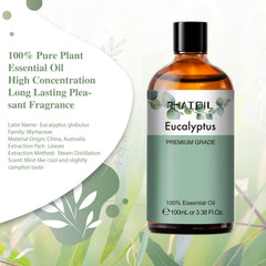 Amber glass bottle with dropper for eucalyptus oil