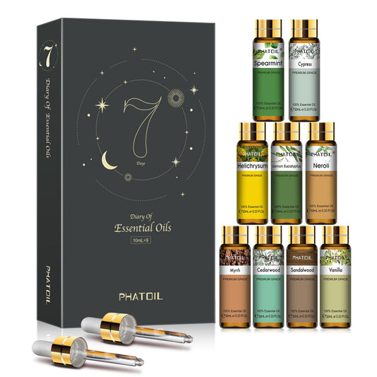 PHATOIL 9-piece essential oil set packaging
