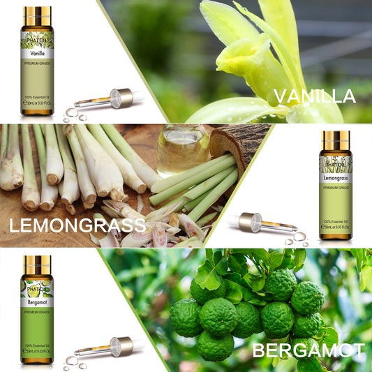 PHATOIL 9pcs Eucalyptus Essential Oil 10ml