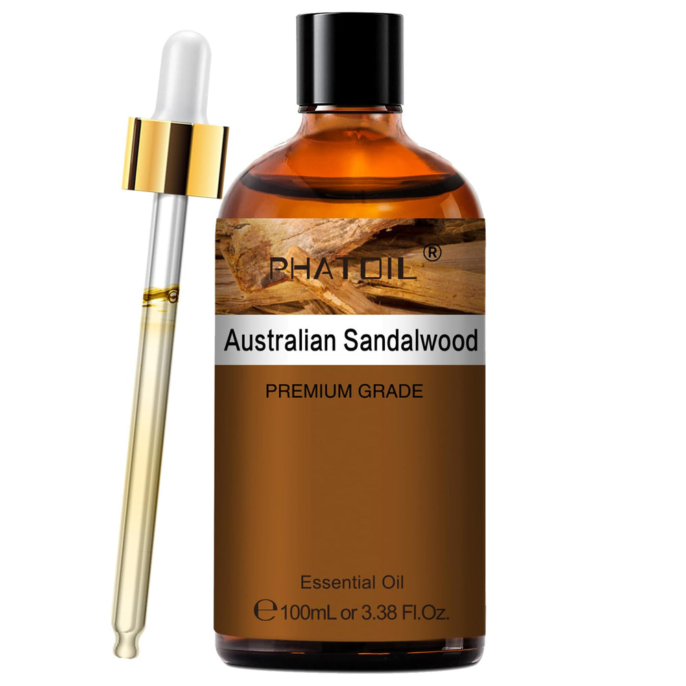 PHATOIL Australian Sandalwood Essential Oil bottle 100ml with dropper