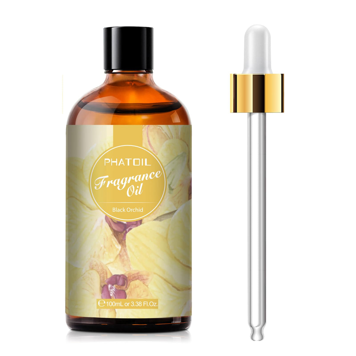 PHATOIL Black Orchid fragrance oil in 100ml glass bottle