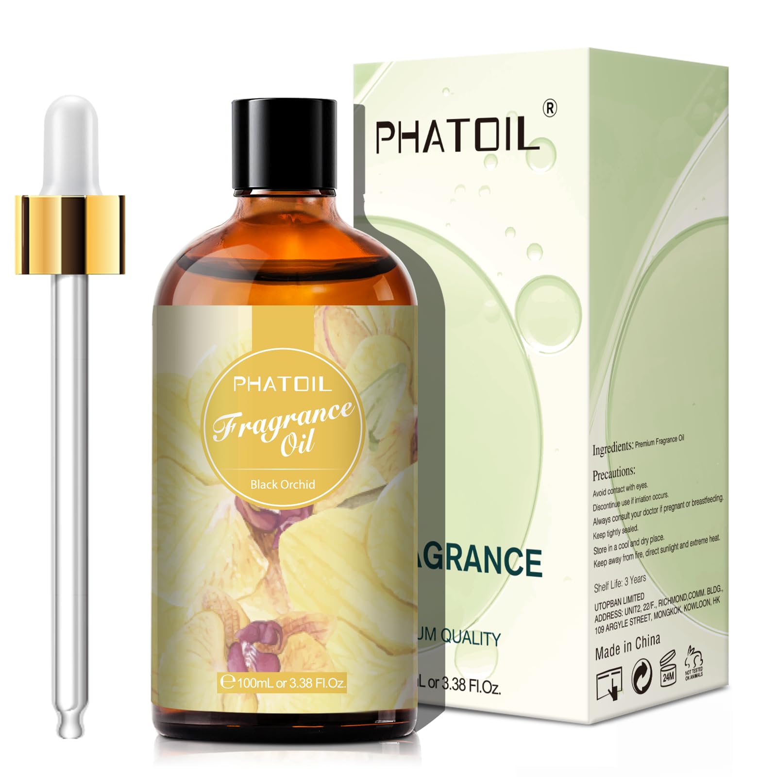 Fragrance oil bottle with free dropper