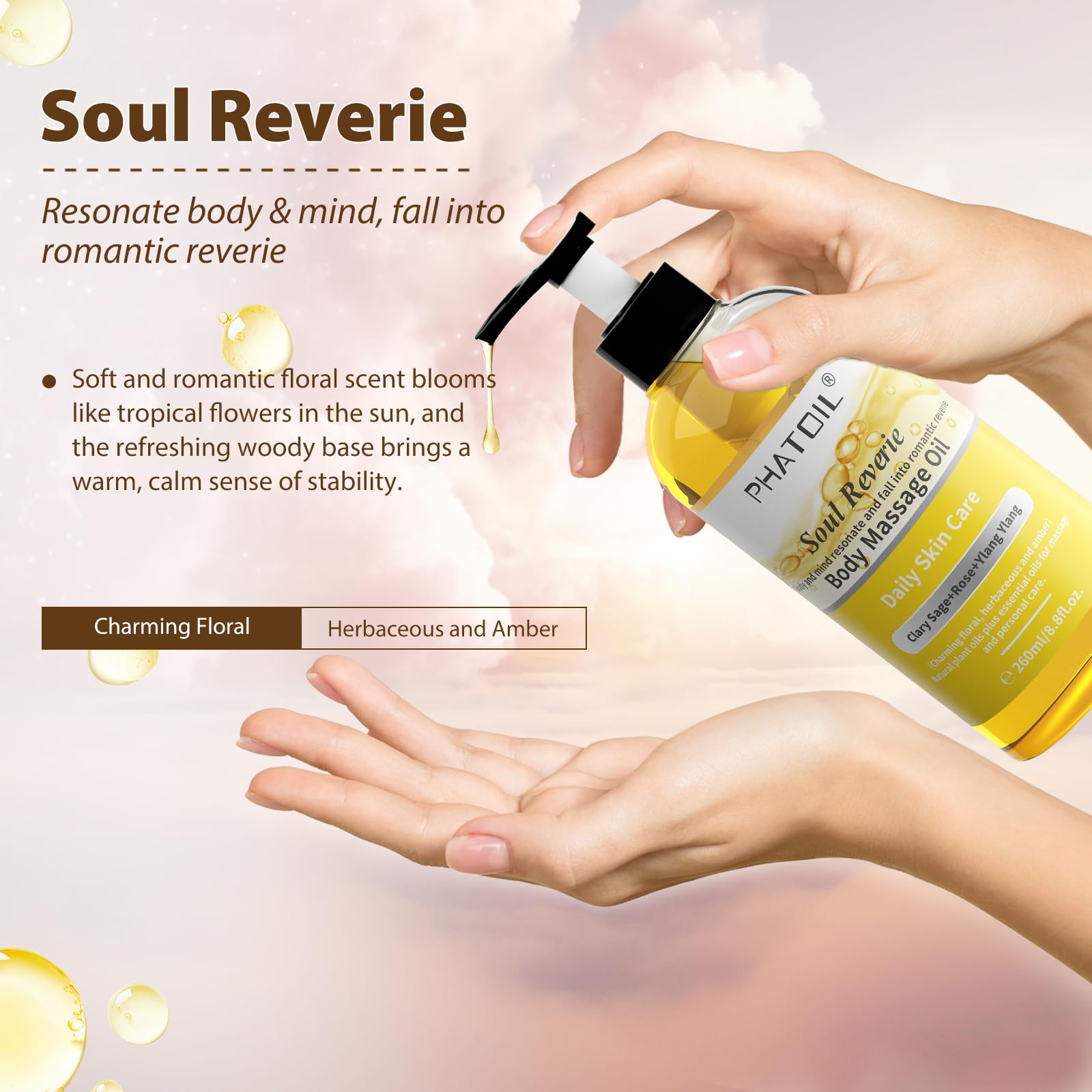 PHATOIL almond and sunflower oils nourish the skin