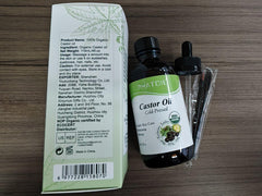 PHATOIL Castor Oil with dual brushes for lashes and brows