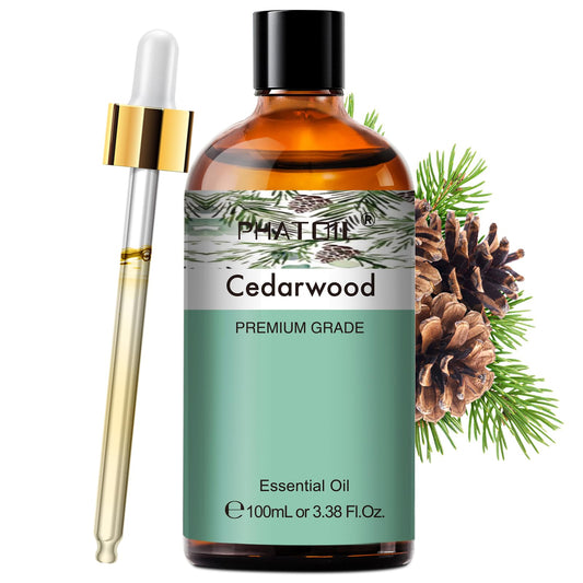 PHATOIL Cedarwood Essential Oil 100mL bottle - front view
