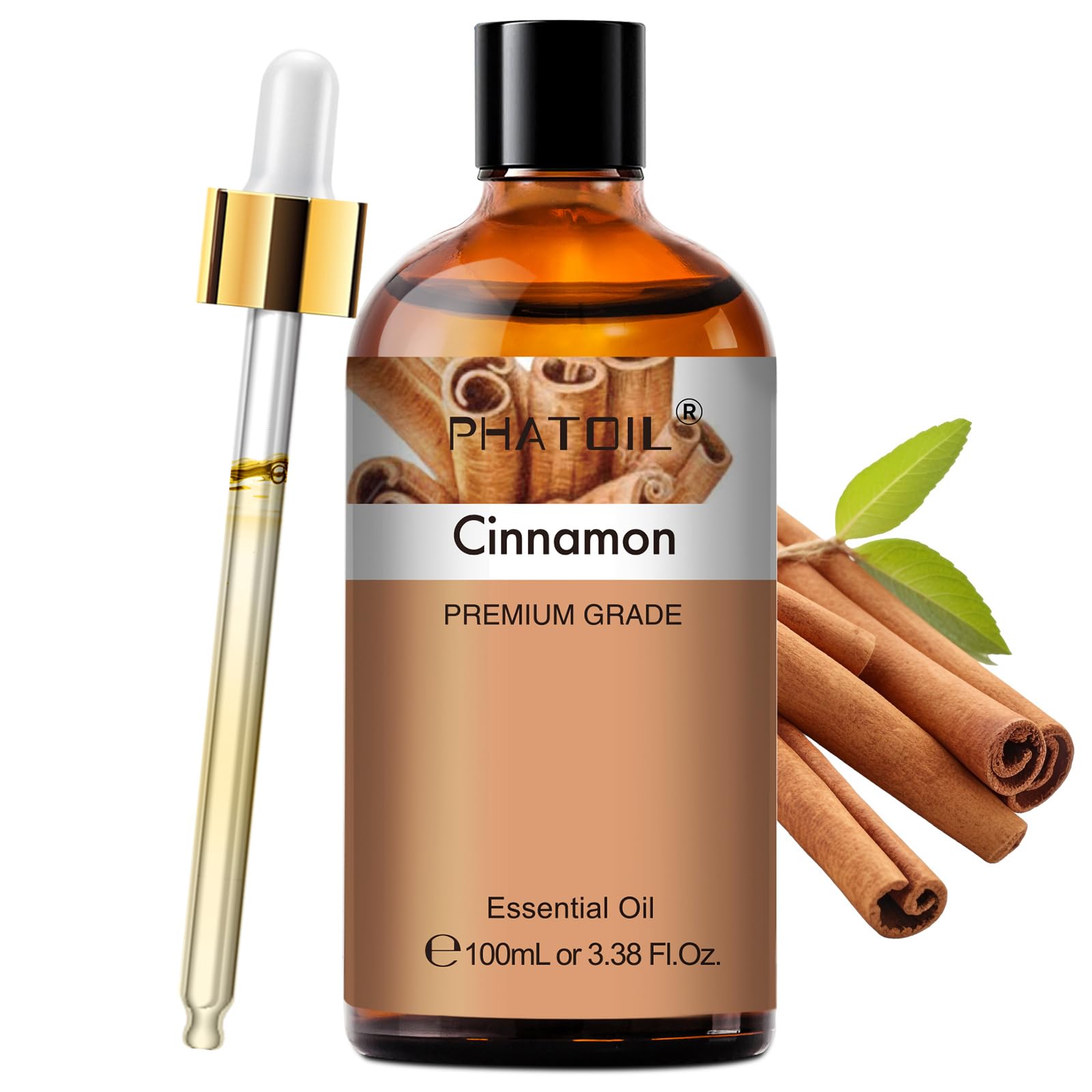 PHATOIL Cinnamon Essential Oil bottle with label